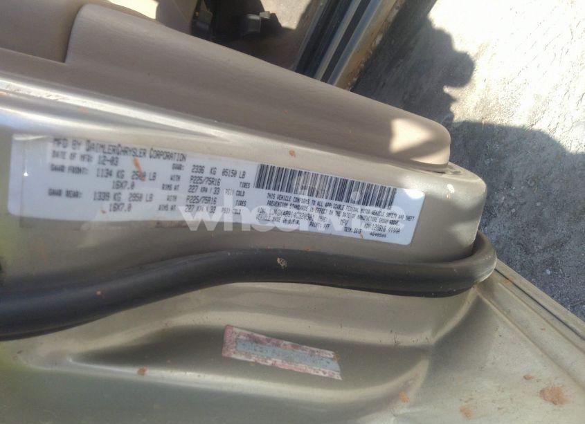 Photo 9 of 2004 Jeep Grand CHEROKEE LAREDO (VIN 1J4GX48S14C320501)