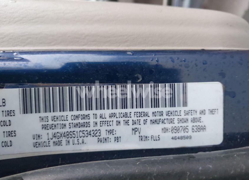 Photo 9 of 2001 Jeep Grand CHEROKEE LAREDO (VIN 1J4GX48S51C534323)