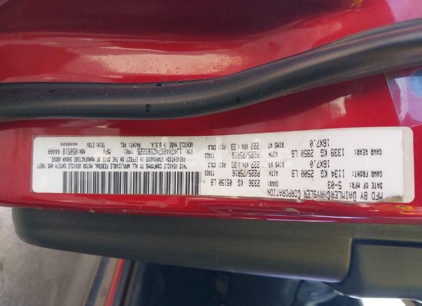 Photo 9 of 2004 Jeep Grand CHEROKEE LAREDO (VIN 1J4GX48S74C183225)