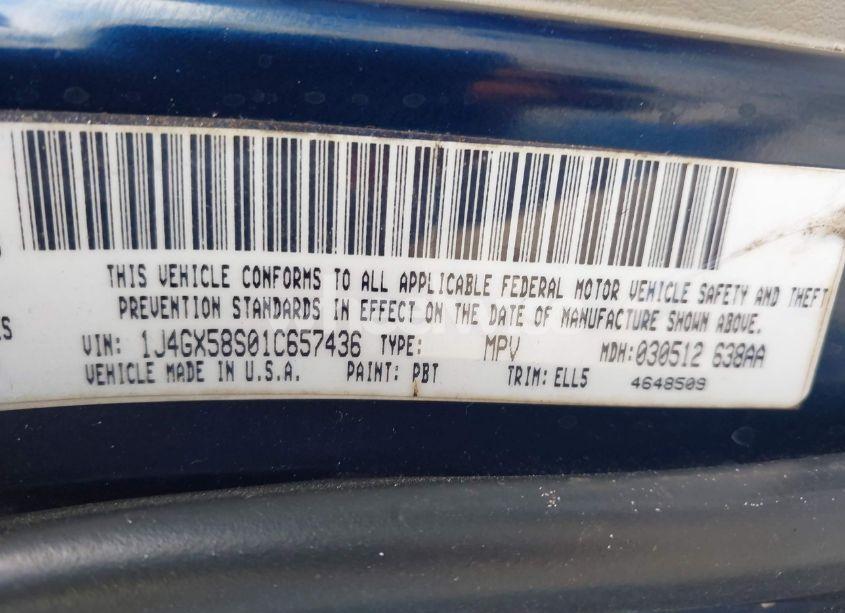 Photo 9 of 2001 Jeep Grand CHEROKEE LIMITED (VIN 1J4GX58S01C657436)