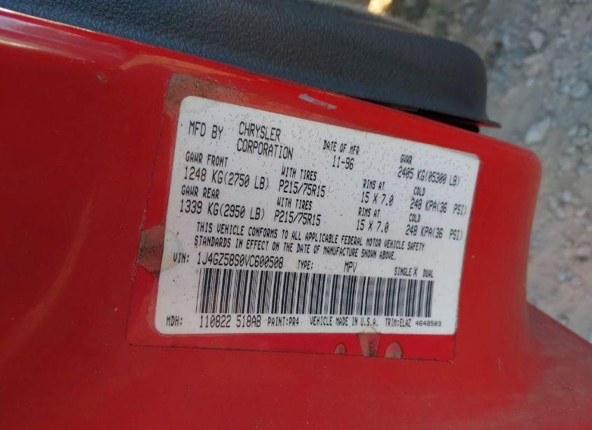 Photo 9 of 1997 Jeep Grand CHEROKEE LAREDO/TSI (VIN 1J4GZ58S0VC600508)