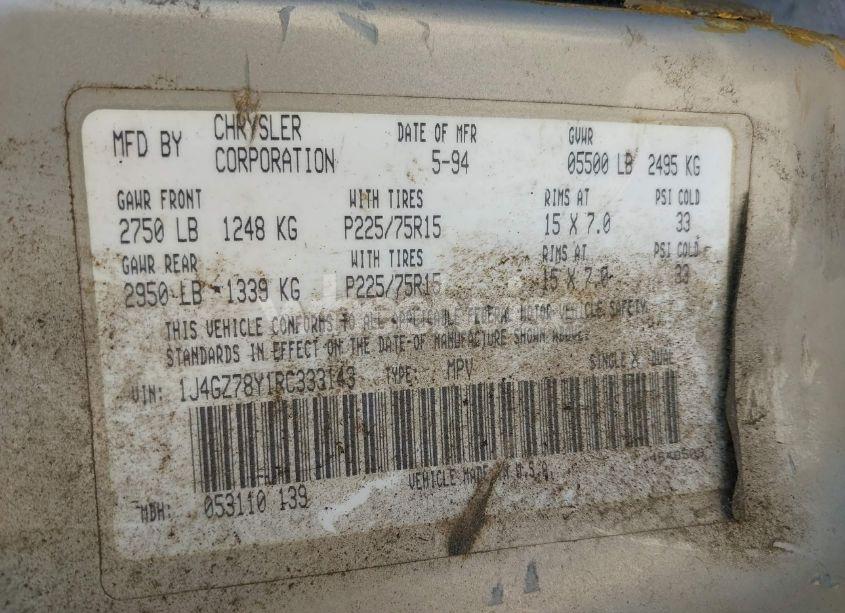 Photo 9 of 1997 Jeep Grand CHEROKEE LAREDO/TSI (VIN 1J4GZ58S4VC633205)