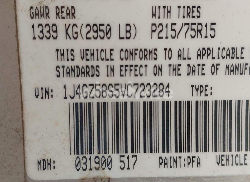 Photo 9 of 1997 Jeep Grand CHEROKEE LAREDO/TSI (VIN 1J4GZ58S5VC723284)