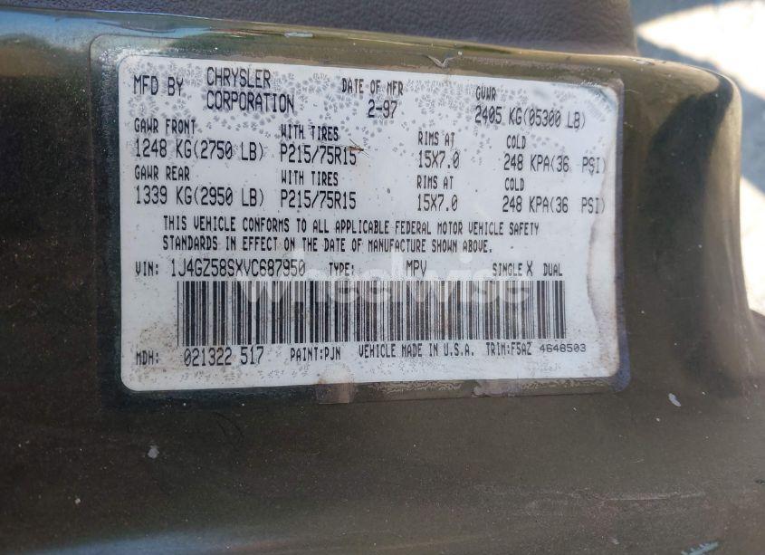 Photo 9 of 1997 Jeep Grand CHEROKEE LAREDO/TSI (VIN 1J4GZ58SXVC687950)