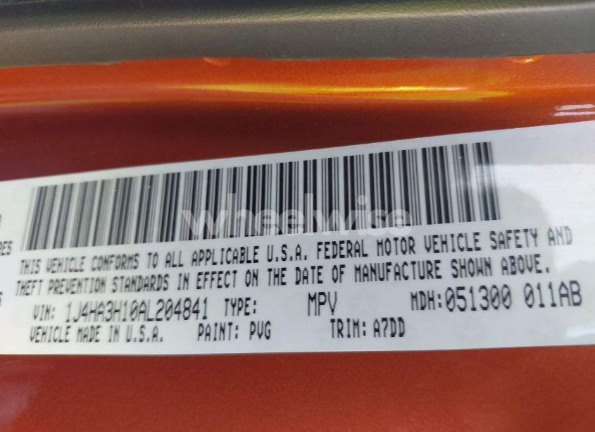 Photo 9 of 2010 Jeep Wrangler UNLIMITED SPORT (VIN 1J4HA3H10AL204841)