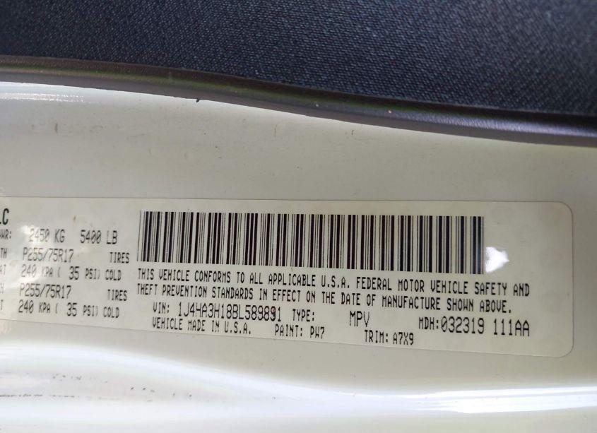 Photo 9 of 2011 Jeep Wrangler UNLIMITED SPORT (VIN 1J4HA3H18BL589891)