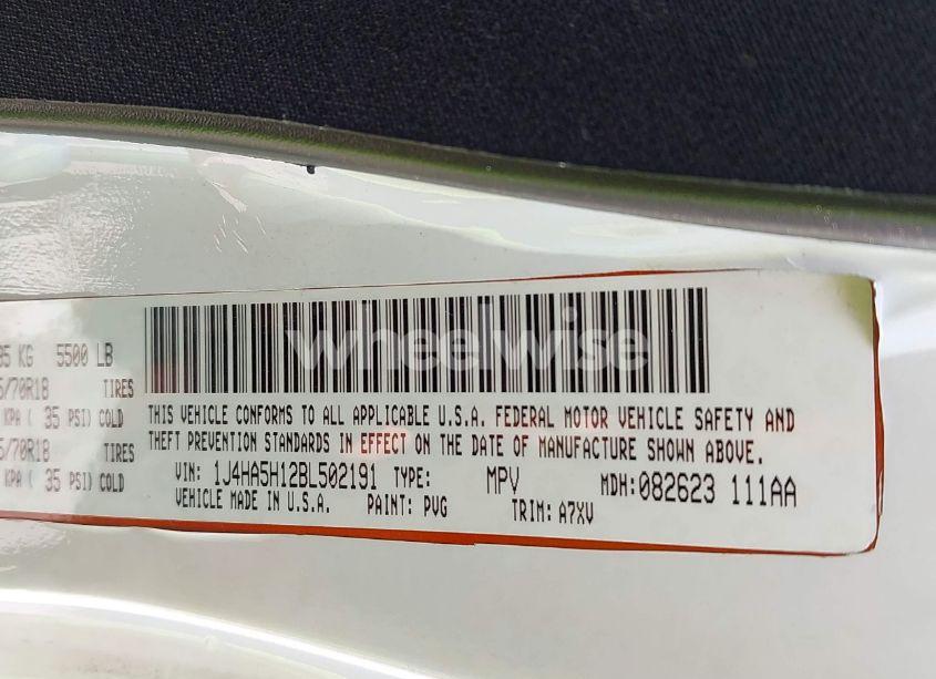 Photo 9 of 2011 Jeep Wrangler UNLIMITED SAHARA (VIN 1J4HA5H12BL502191)