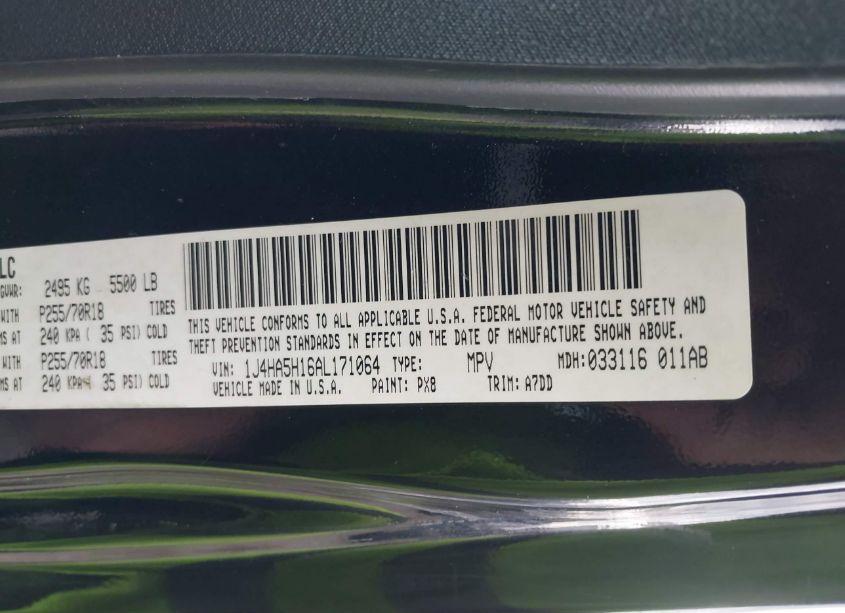 Photo 9 of 2010 Jeep Wrangler UNLIMITED SAHARA (VIN 1J4HA5H16AL171064)