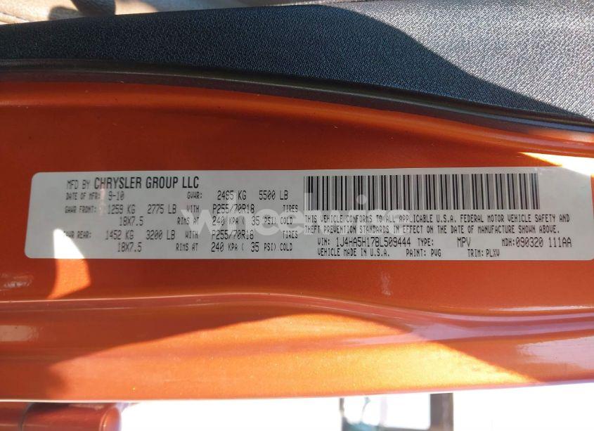 Photo 9 of 2011 Jeep Wrangler UNLIMITED SAHARA (VIN 1J4HA5H17BL509444)