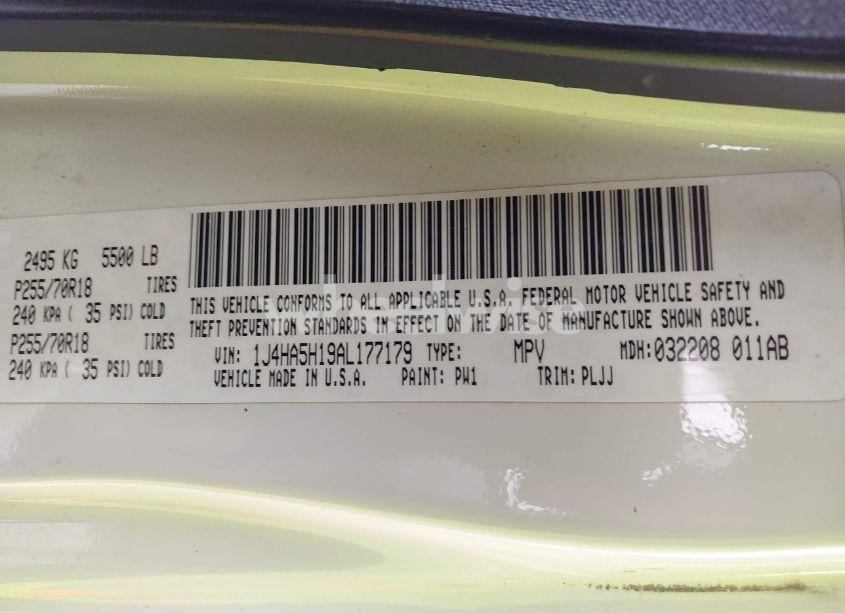 Photo 9 of 2010 Jeep Wrangler UNLIMITED SAHARA (VIN 1J4HA5H19AL177179)