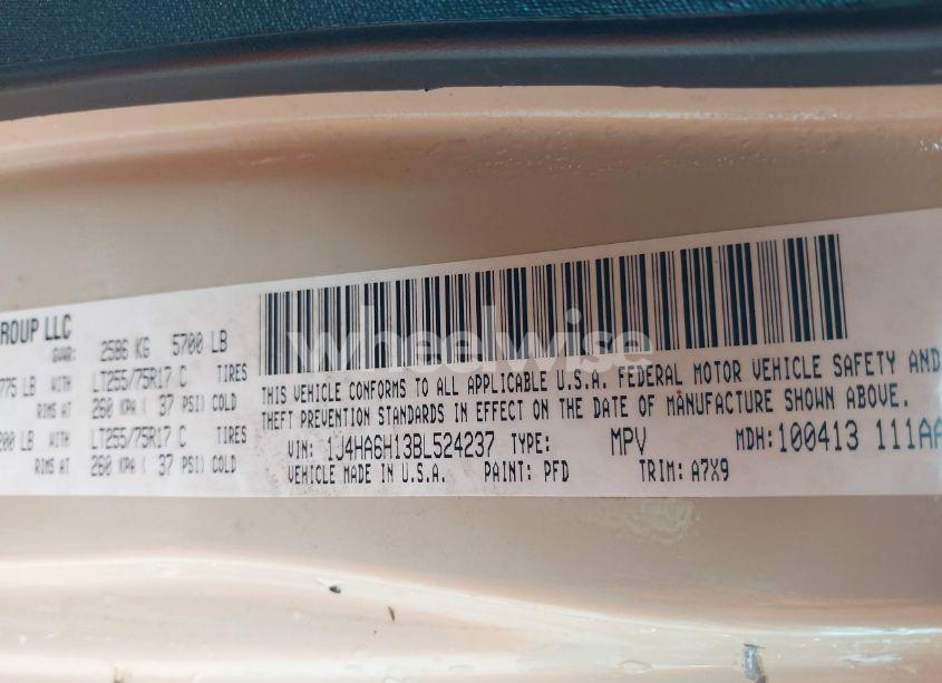 Photo 9 of 2011 Jeep Wrangler UNLIMITED RUBICON (VIN 1J4HA6H13BL524237)