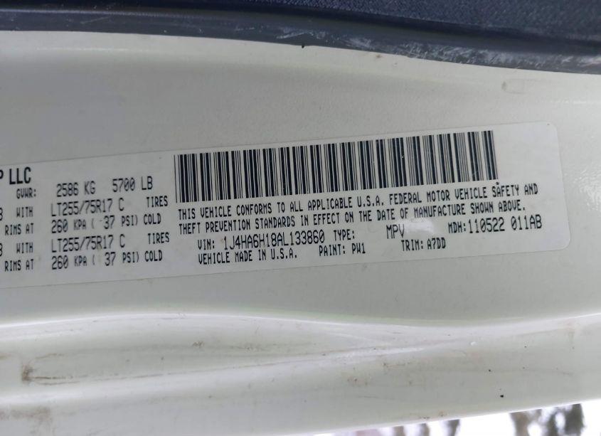 Photo 9 of 2010 Jeep Wrangler UNLIMITED RUBICON (VIN 1J4HA6H18AL133860)