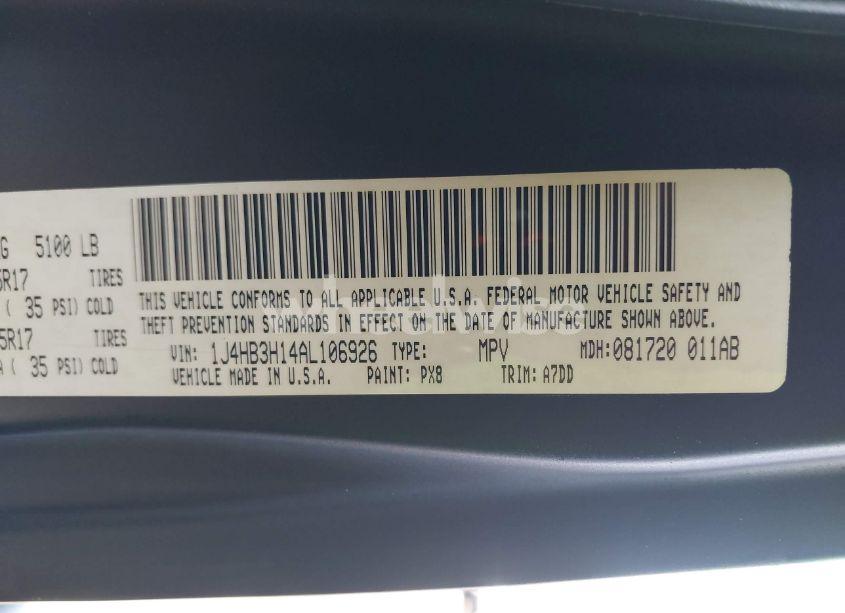 Photo 9 of 2010 Jeep Wrangler UNLIMITED SPORT (VIN 1J4HB3H14AL106926)