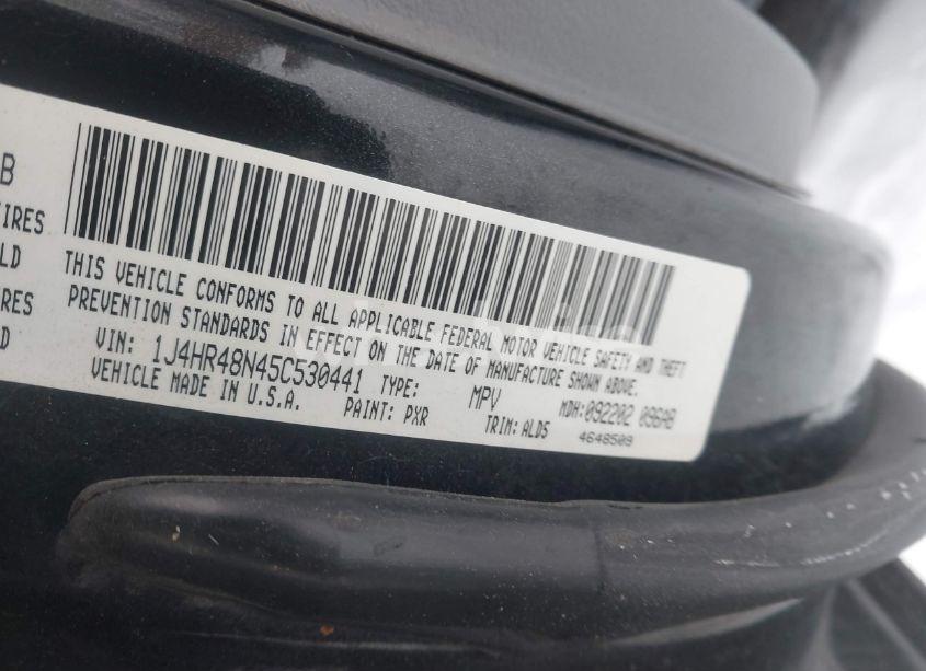 Photo 9 of 2005 Jeep Grand CHEROKEE LAREDO (VIN 1J4HR48N45C530441)