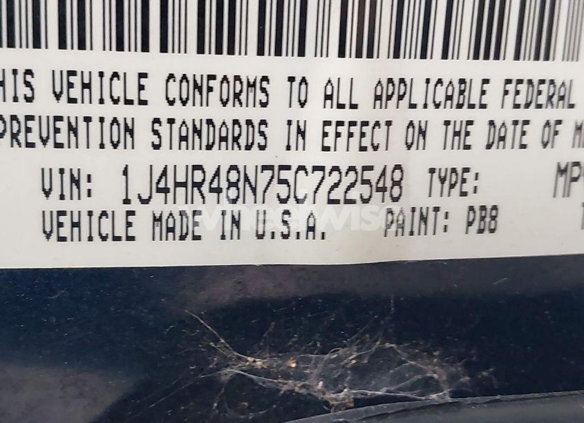 Photo 9 of 2005 Jeep Grand CHEROKEE LAREDO (VIN 1J4HR48N75C722548)