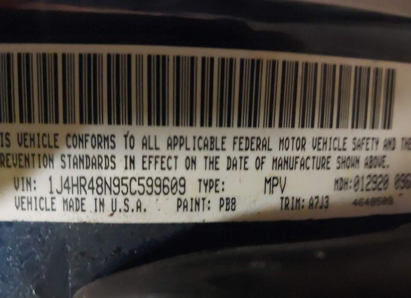 Photo 9 of 2005 Jeep Grand CHEROKEE LAREDO (VIN 1J4HR48N95C599609)