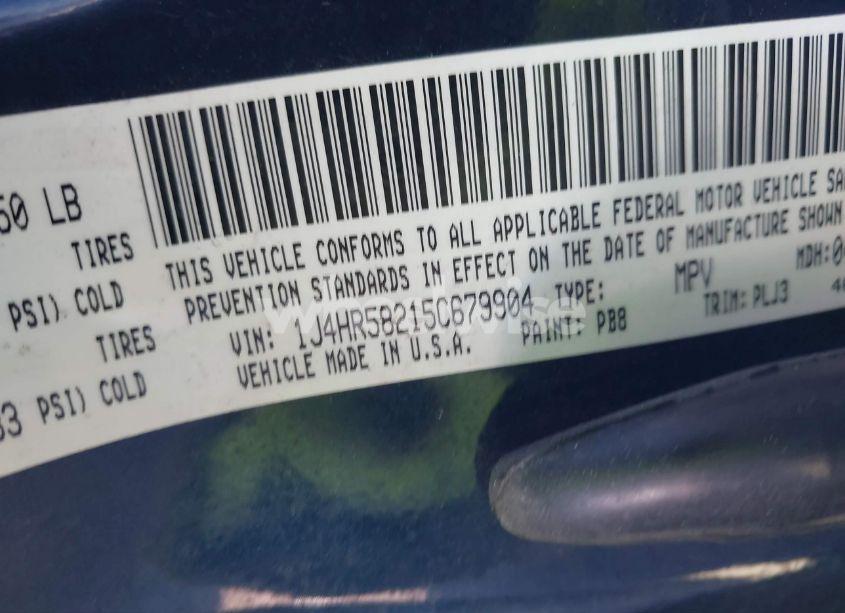 Photo 9 of 2005 Jeep Grand CHEROKEE LIMITED (VIN 1J4HR58215C679904)