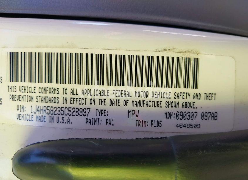 Photo 9 of 2005 Jeep Grand CHEROKEE LIMITED (VIN 1J4HR58235C528997)