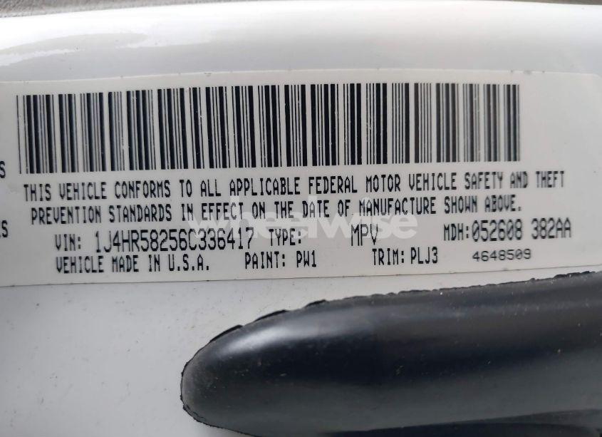 Photo 9 of 2006 Jeep Grand CHEROKEE LIMITED (VIN 1J4HR58256C336417)