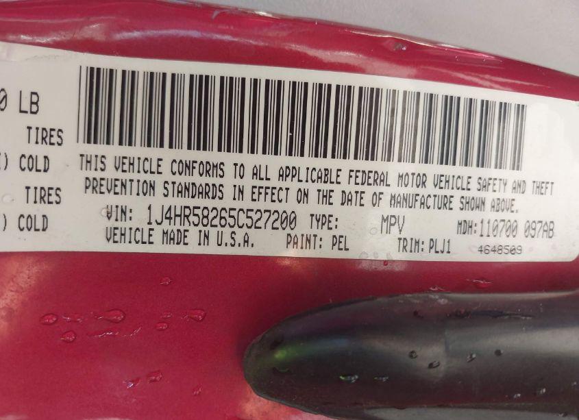 Photo 9 of 2005 Jeep Grand CHEROKEE LIMITED (VIN 1J4HR58265C527200)