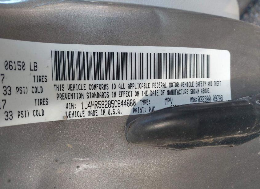 Photo 9 of 2005 Jeep Grand CHEROKEE LIMITED (VIN 1J4HR58285C644860)