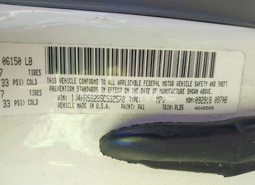 Photo 9 of 2005 Jeep Grand CHEROKEE LIMITED (VIN 1J4HR58295C532570)