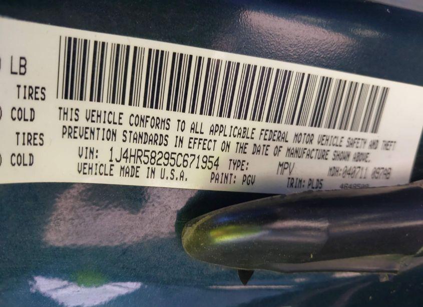 Photo 9 of 2005 Jeep Grand CHEROKEE LIMITED (VIN 1J4HR58295C671954)