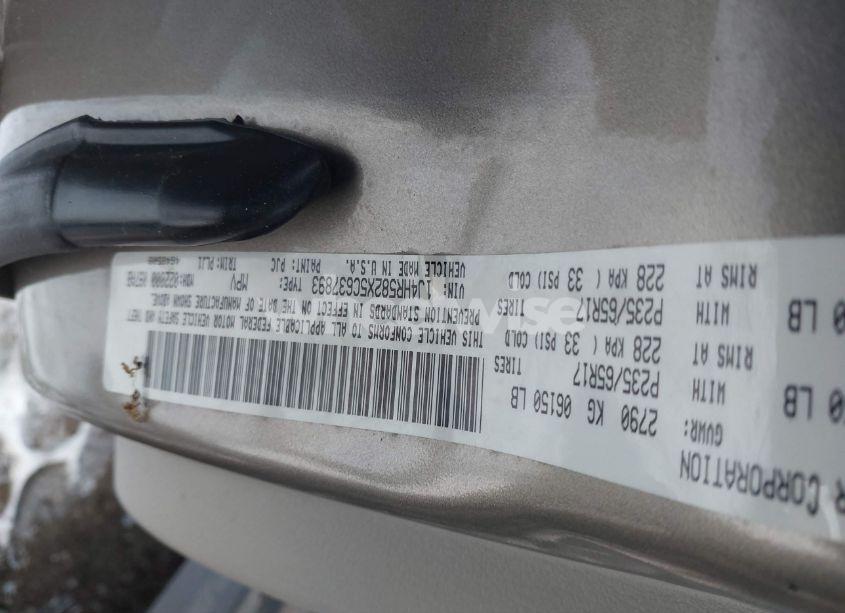 Photo 9 of 2005 Jeep Grand CHEROKEE LIMITED (VIN 1J4HR582X5C637893)