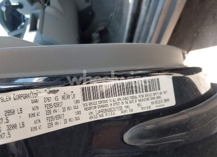 Photo 9 of 2006 Jeep Grand CHEROKEE LIMITED (VIN 1J4HR58N26C317155)