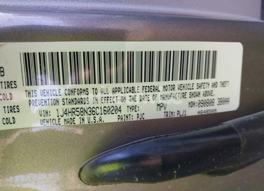 Photo 9 of 2006 Jeep Grand CHEROKEE LIMITED (VIN 1J4HR58N36C160204)