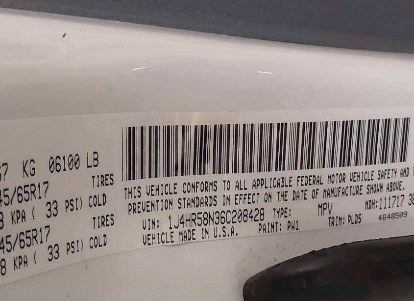 Photo 9 of 2006 Jeep Grand CHEROKEE LIMITED (VIN 1J4HR58N36C208428)