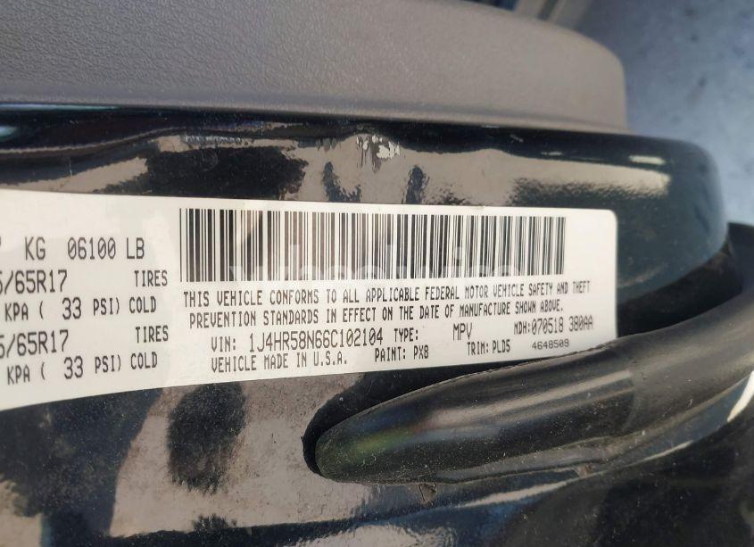 Photo 9 of 2006 Jeep Grand CHEROKEE LIMITED (VIN 1J4HR58N66C102104)