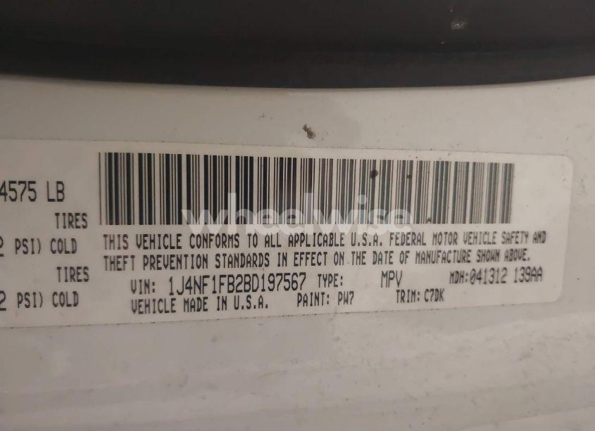 Photo 9 of 2011 Jeep Compass (VIN 1J4NF1FB2BD197567)