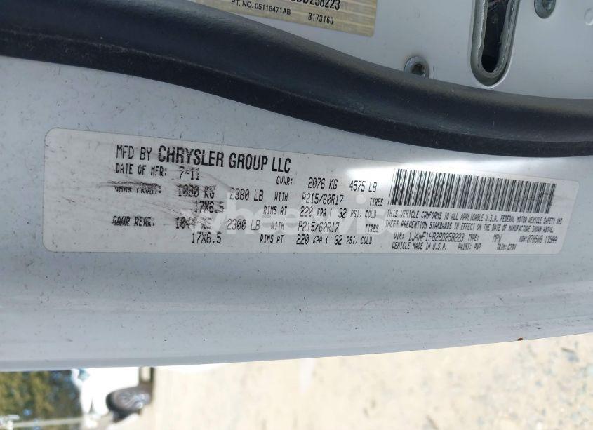 Photo 9 of 2011 Jeep Compass (VIN 1J4NF1FB2BD258223)