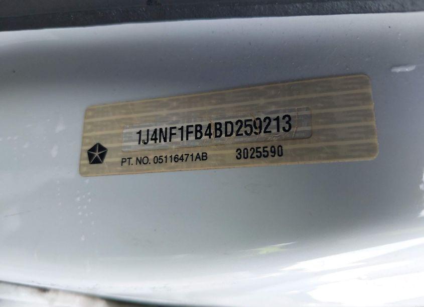 Photo 9 of 2011 Jeep Compass (VIN 1J4NF1FB4BD259213)