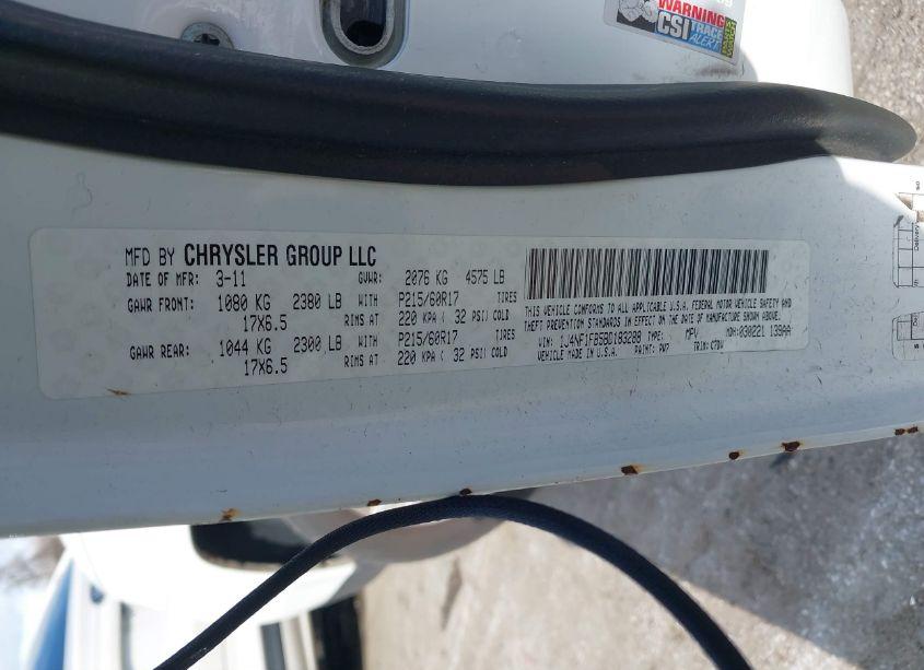 Photo 9 of 2011 Jeep Compass (VIN 1J4NF1FB5BD183288)