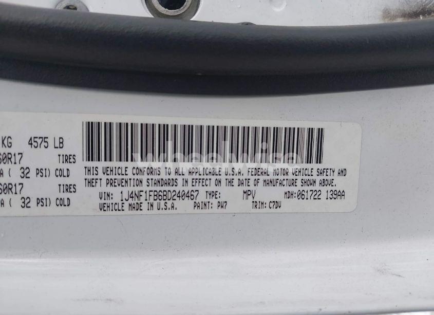 Photo 9 of 2011 Jeep Compass (VIN 1J4NF1FB6BD240467)