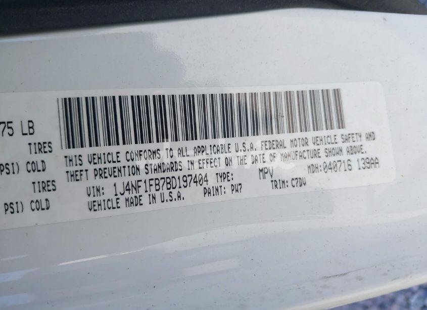 Photo 9 of 2011 Jeep Compass (VIN 1J4NF1FB7BD197404)