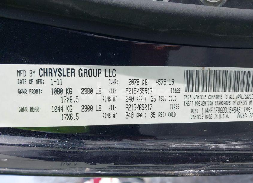 Photo 9 of 2011 Jeep Compass (VIN 1J4NF1FB8BD154545)