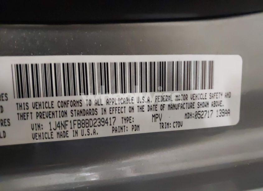 Photo 9 of 2011 Jeep Compass (VIN 1J4NF1FB8BD239417)