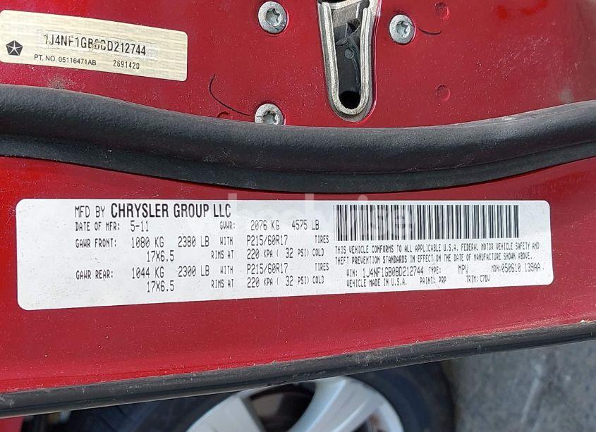 Photo 9 of 2011 Jeep Patriot SPORT (VIN 1J4NF1GB0BD212744)