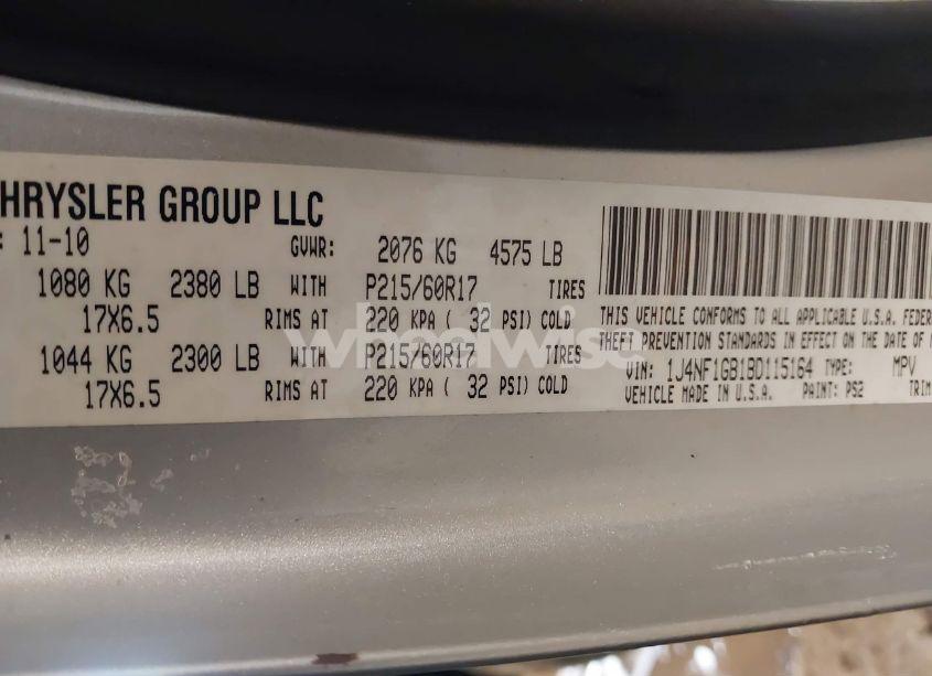 Photo 9 of 2011 Jeep Patriot SPORT (VIN 1J4NF1GB1BD115164)