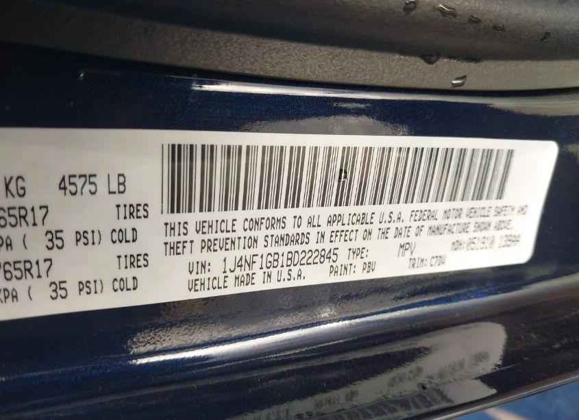 Photo 9 of 2011 Jeep Patriot SPORT (VIN 1J4NF1GB1BD222845)