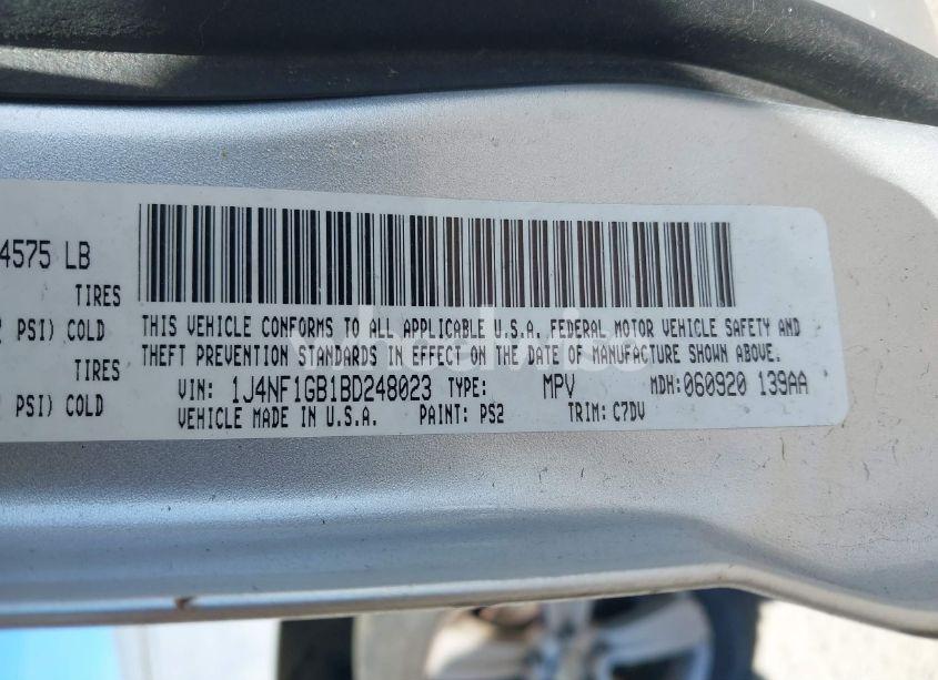 Photo 9 of 2011 Jeep Patriot SPORT (VIN 1J4NF1GB1BD248023)