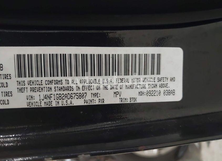 Photo 9 of 2010 Jeep Patriot SPORT (VIN 1J4NF1GB2AD675807)