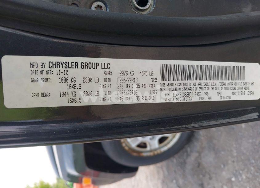 Photo 9 of 2011 Jeep Patriot SPORT (VIN 1J4NF1GB2BD118459)