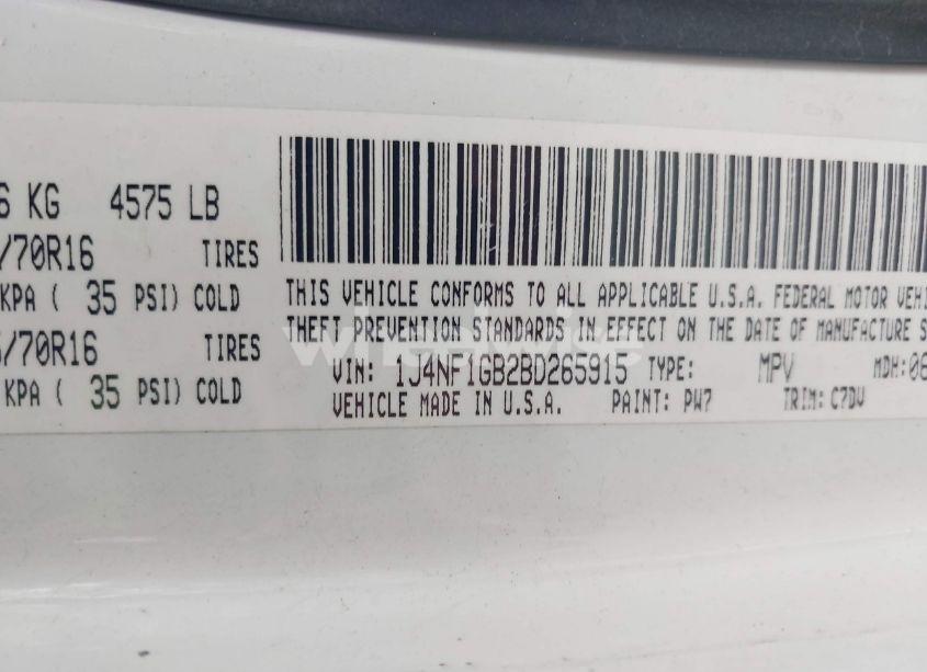 Photo 9 of 2011 Jeep Patriot SPORT (VIN 1J4NF1GB2BD265915)