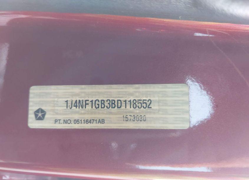 Photo 9 of 2011 Jeep Patriot SPORT (VIN 1J4NF1GB3BD118552)