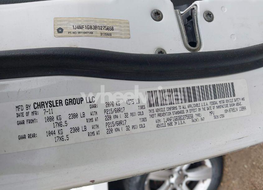 Photo 9 of 2011 Jeep Patriot SPORT (VIN 1J4NF1GB3BD275658)