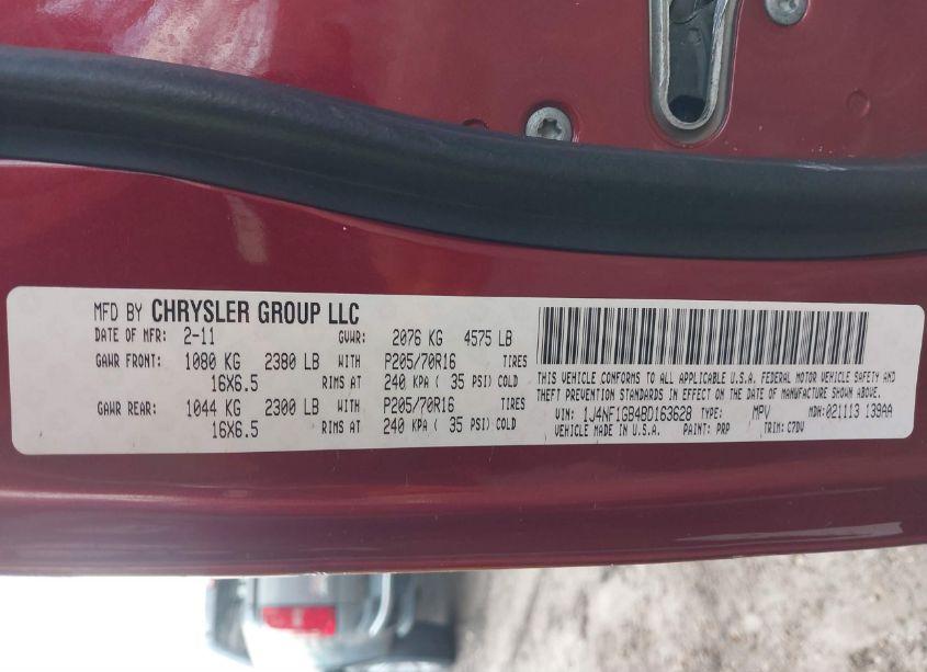 Photo 9 of 2011 Jeep Patriot SPORT (VIN 1J4NF1GB4BD163628)